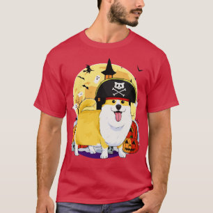 Camiseta Pembroke Welsh Corgi Halloween Pirate Costume