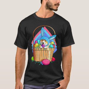 Camiseta Pembroke Welsh Corgi Ovos de Páscoa Coelho Cachorr