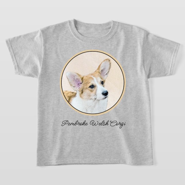 Camiseta Pembroke Welsh Corgi - Pintura Original para Cacho (Postura )