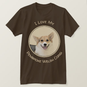 Camiseta Pembroke Welsh Corgi - Pintura Original para Cacho