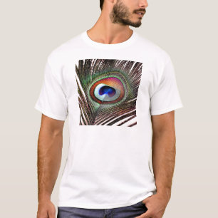 Camiseta Pena Colorida de Pavão de Cobre