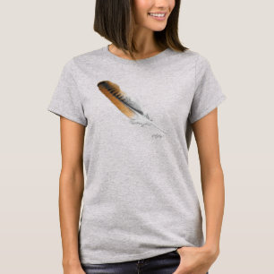Camiseta pena de Falcão-de-cauda-vermelha