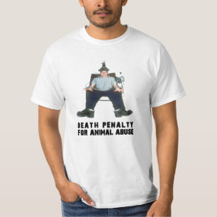 CAMISETA PENA DE MORTE PARA A CADEIRA ELÉT. DO ABUSO ANIMAL