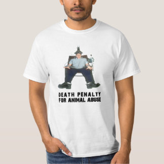 CAMISETA PENA DE MORTE PARA A CADEIRA ELÉT. DO ABUSO ANIMAL