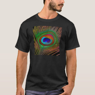 Camiseta Pena de Pavão de Cobre Vibrante