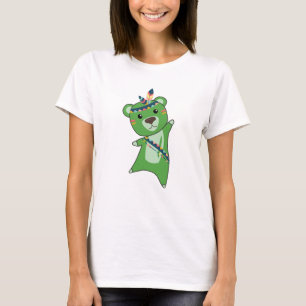 Camiseta Pena de Ursinho de Bico Verde Indiana