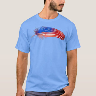 Camiseta Pena do Dia da Bandeira Americana Nativa para julh