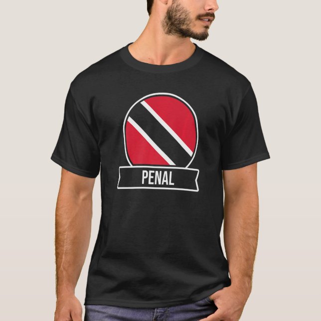 Camiseta Penal  Trinidad and Tobago cities & islands flag (Frente)
