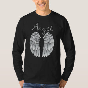 Camiseta Penas brancas de anjo Penas nocentes bonitinhas