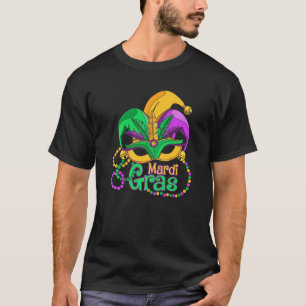 Camiseta Penas da Máscara Miçanga Mardi Gras 2023