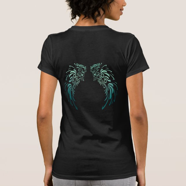 Camiseta Penas de anjo coloridas (Verso)