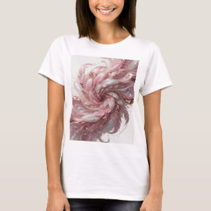 Camiseta Penas de Anjo Prateadas Atraentes Design de Declar