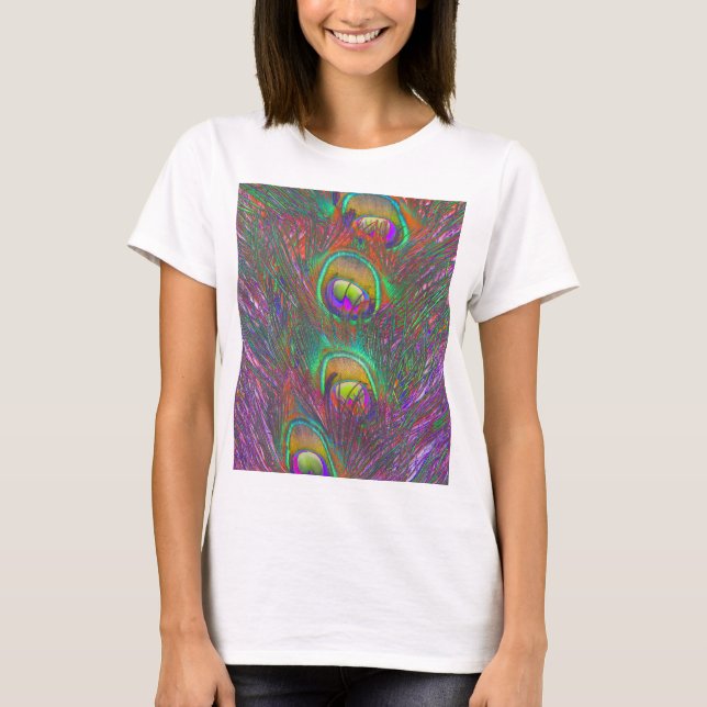 Camiseta Penas de Natal Tinsel Peacock (Frente)