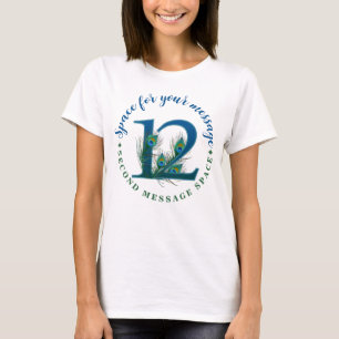 Camiseta Penas de Pavão de 12º Aniversário