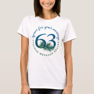 Camiseta Penas de Pavão para Aniversário ou Aniversário de 