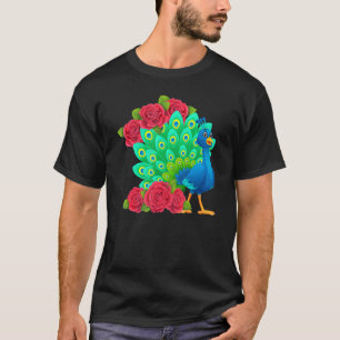 Camiseta Penas de Pavimentos Decorativos Pássaros Pássaros
