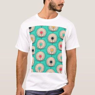 Camiseta Penas de Peacock: Fantasia Azul-marfim.
