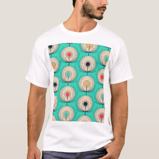 Camiseta Penas de Peacock: Fantasia Azul-marfim.