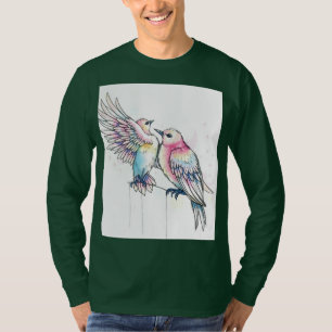 Camiseta Penas no Voo: O Espírito da Liberdade Aviária