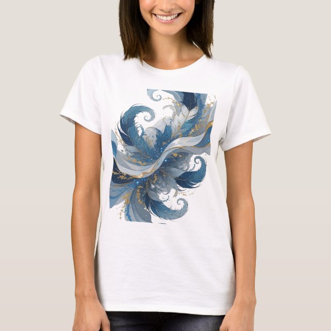Camiseta Penas Prateadas Clássicas DO NORTE (Frente)