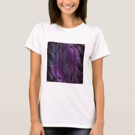 Camiseta penas roxas Abstrato violeta