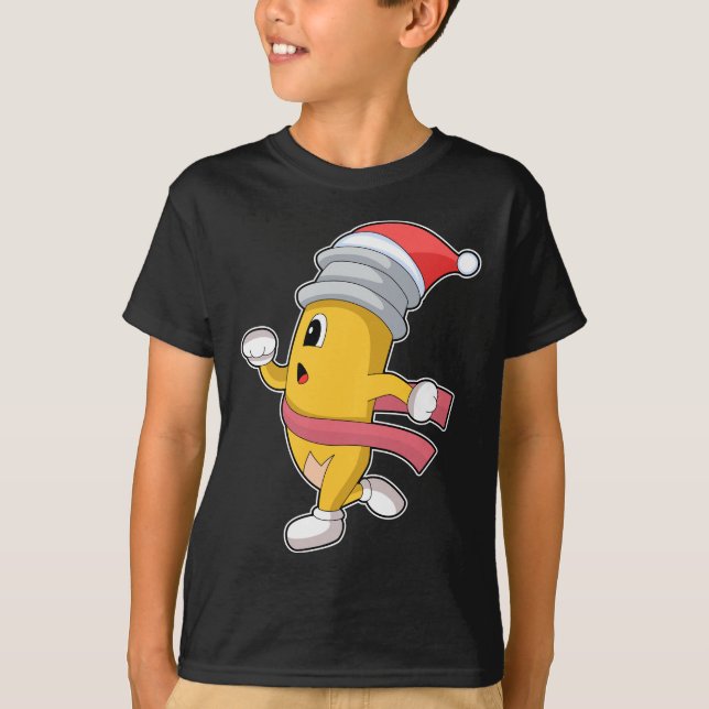 Camiseta Pencil Runner de Natal (Frente)