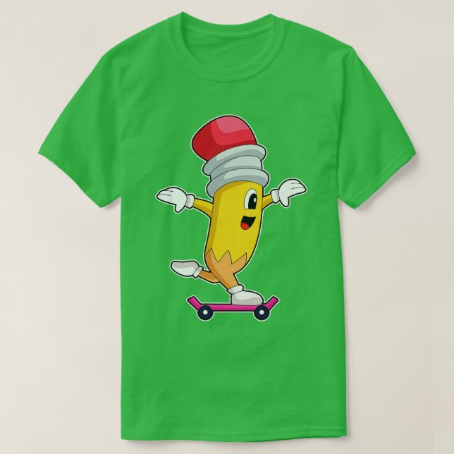 Camiseta Pencil Skater Skateboard (Frente do Design)