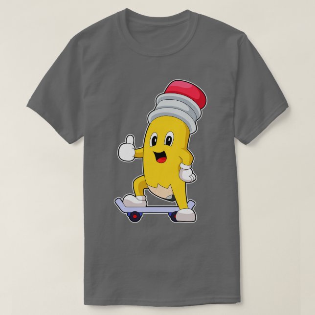 Camiseta Pencil Skater Skateboard 1 (Frente do Design)
