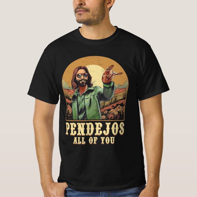 Camiseta Pendejos Todos Vocês Jesus Cristo Humor Christia (Frente)
