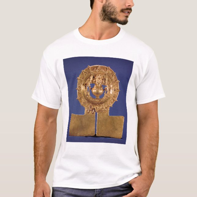 Camiseta Pendente que representa um disco do sol, Zaachila (Frente)