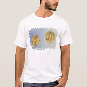 Camiseta Pendentes chineses, ouro de 17 quilates chapeado