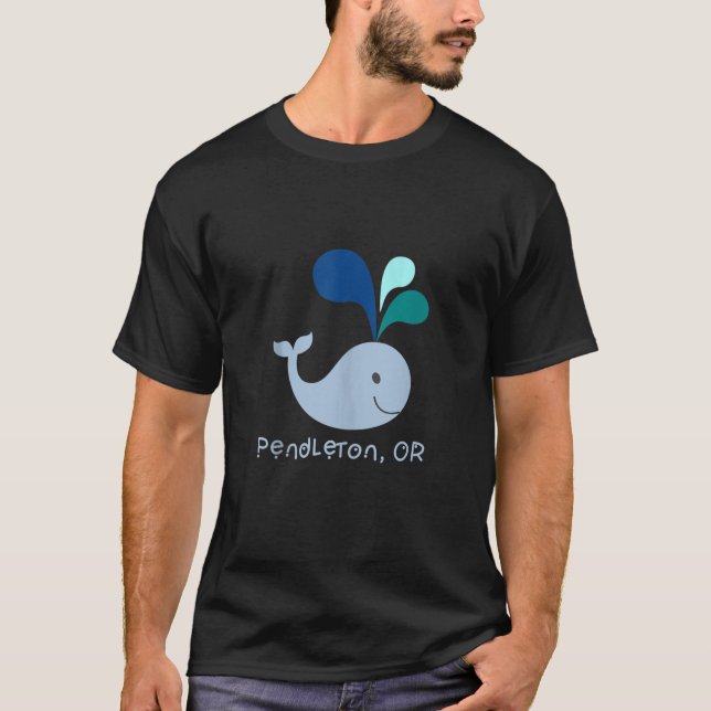 Camiseta Pendleton Oregon Cute Whale Lover - Tanque Superio (Frente)