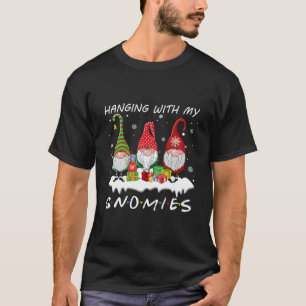 Camiseta Pendurado Com Meu Gnomos Pijama Gnome Pj