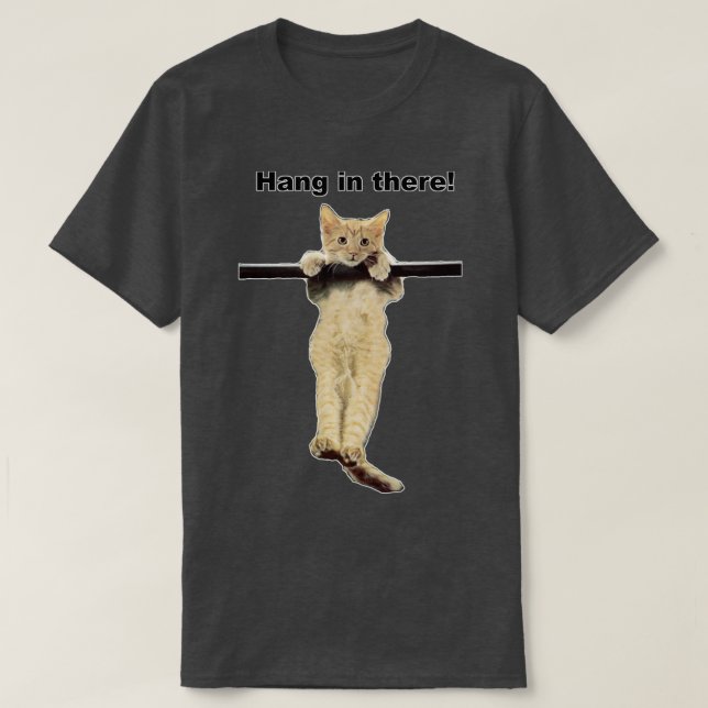 Camiseta pendurado lá gatinho gatinho gatinho no galho (Frente do Design)