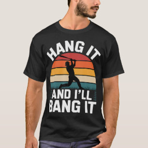 Camiseta Pendure-o E Eu O Baterei Esporte De Beisebol Compe