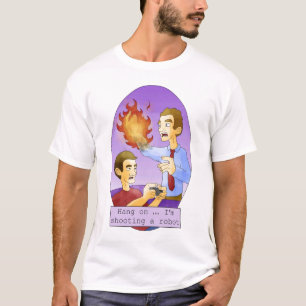 Camiseta Pendure sobre, mim estão disparando em um t-shirt