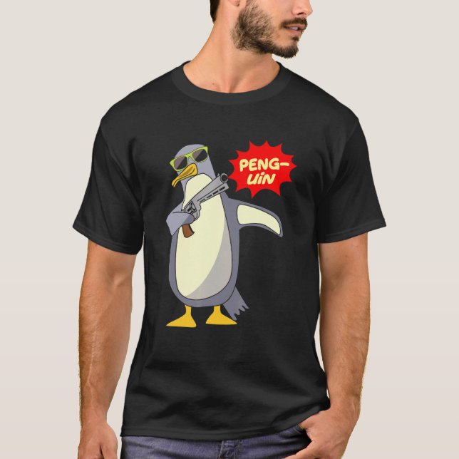 Camiseta Peng Uin Penguin Word Piada Para Ventiladores De A (Frente)
