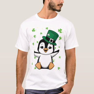 Camiseta Pengim Irlandês Leprechaun Animal Passarinho Fofo