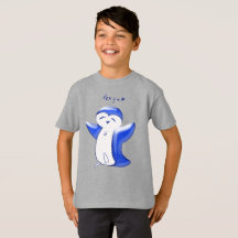 Pengu Happy Penguin (Blue) Kids T-Shirt