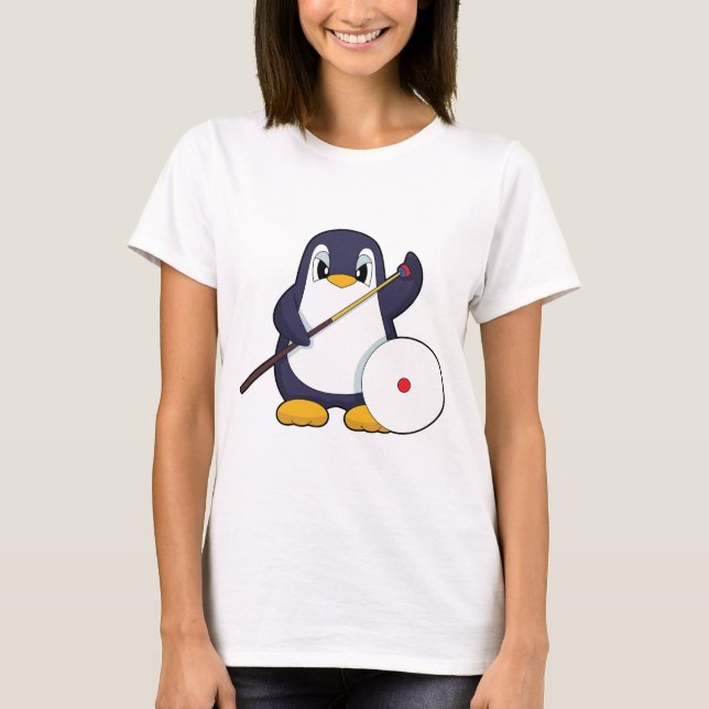 Camiseta Penguin Billiard Queue (Frente)