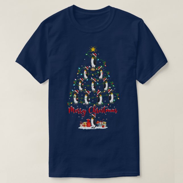 Camiseta Penguin Bird Lover Matching Santa Penguin Christma (Frente do Design)
