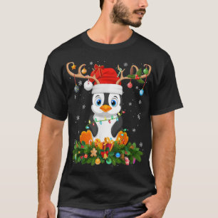 Camiseta Penguin Bird Reindeer Santa Hat Penguin Chri