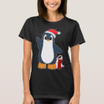 Camiseta Penguin Christmas Santa hat<br><div class="desc">Este design é o presente perfeito para um aniversário, Natal e outras celebrações. É adequado para mulheres, homens e crianças.</div>