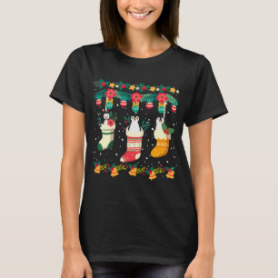 Camiseta Penguin Christmas Stocks X-mas Lights Pajama Match