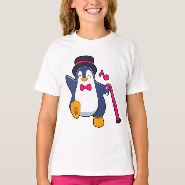 Camiseta Penguin como Groom com Tie (Frente)