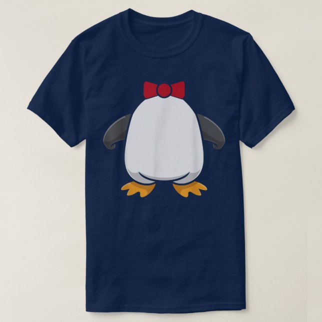 Camiseta Penguin Costume Engraçado Tuedo Halloween (Frente do Design)
