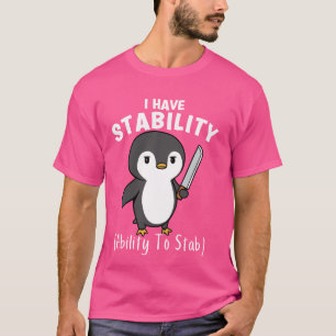 Camiseta Penguin Engraçado Eu Tenho Estabilidade A Capacida