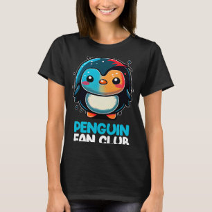 Camiseta Penguin Fan Club Cute Penguin Zoo Crianças Meninas