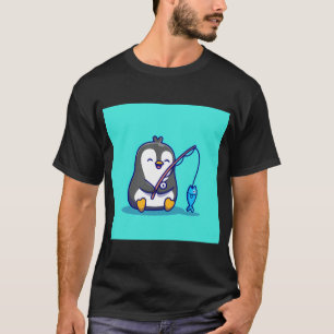 Camiseta Penguin Fisher Vara de pescar Peixe