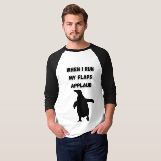 Camiseta penguin flaps applaud inappropriate embarrassing (Frente Completa)
